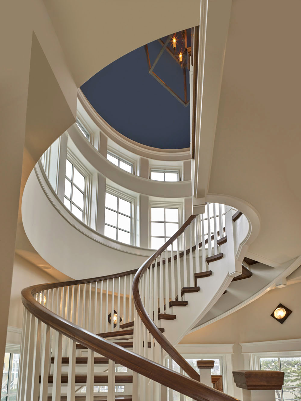 Coastal Style Circular Spiral Staircase