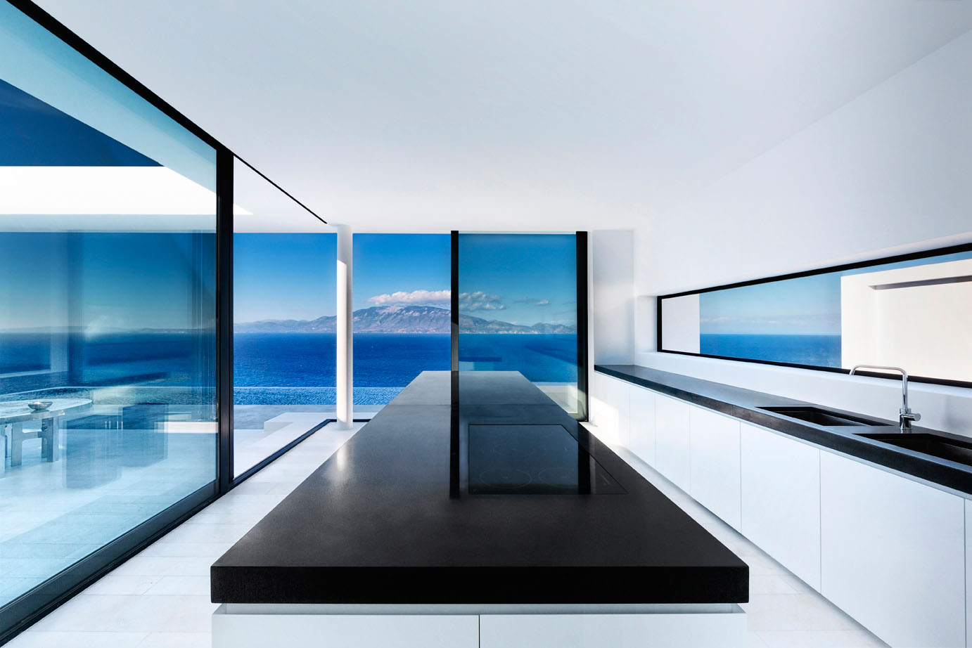 Modern Kitchen with Ocean View
