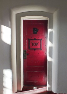 Victorian iron bound door