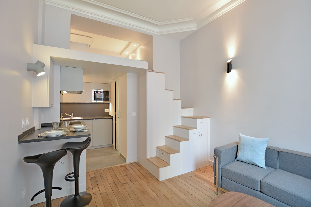 Paris Montmartre Studio  Apartment Loft 1  iDesignArch 