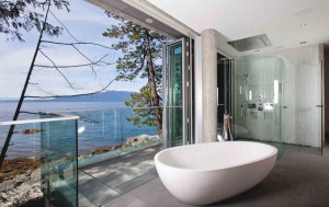 Bathroom with Water View