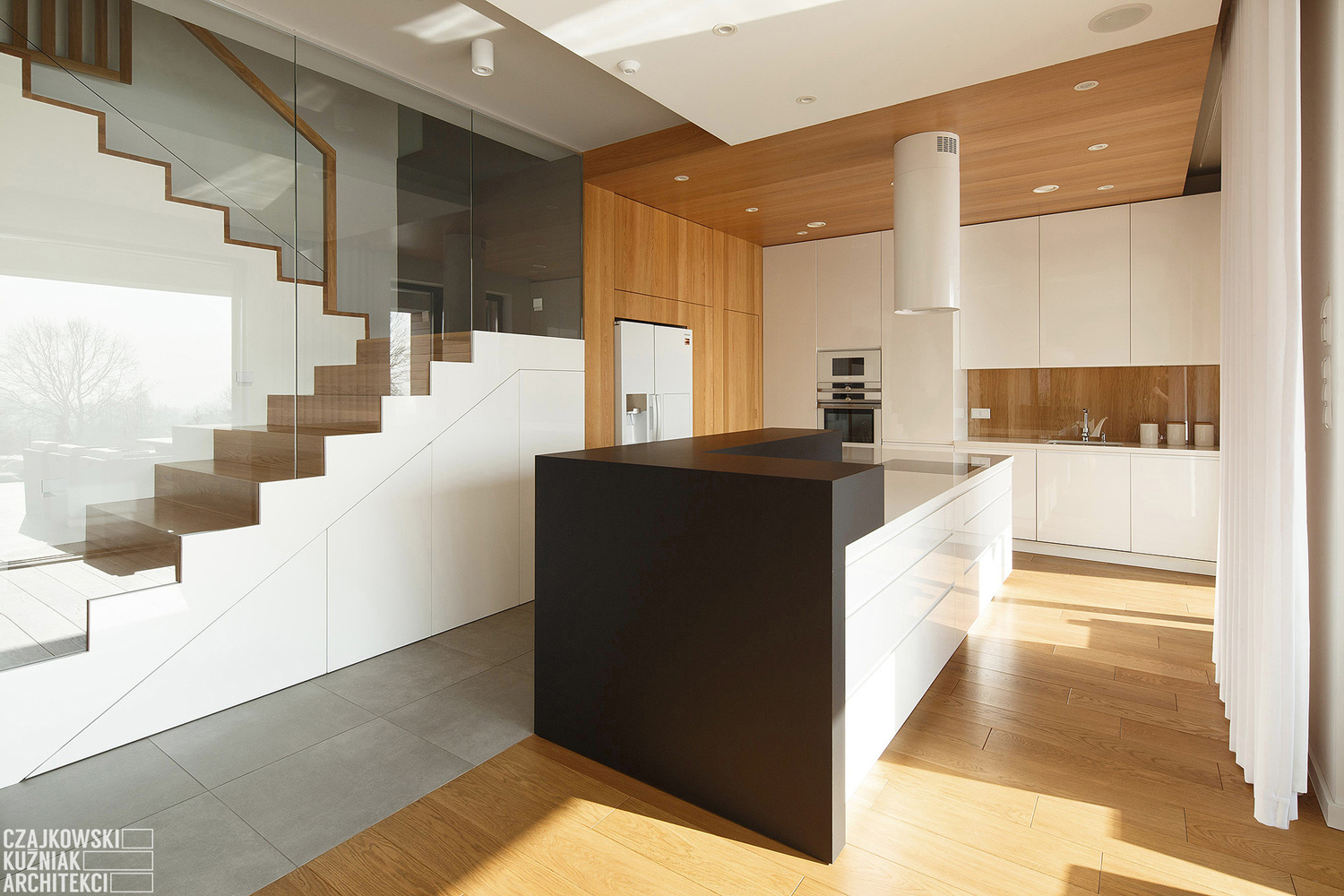 Poland Modern Home Interior Black White Light Wood Color Poland Modern Home Interior Black White Light Wood Color