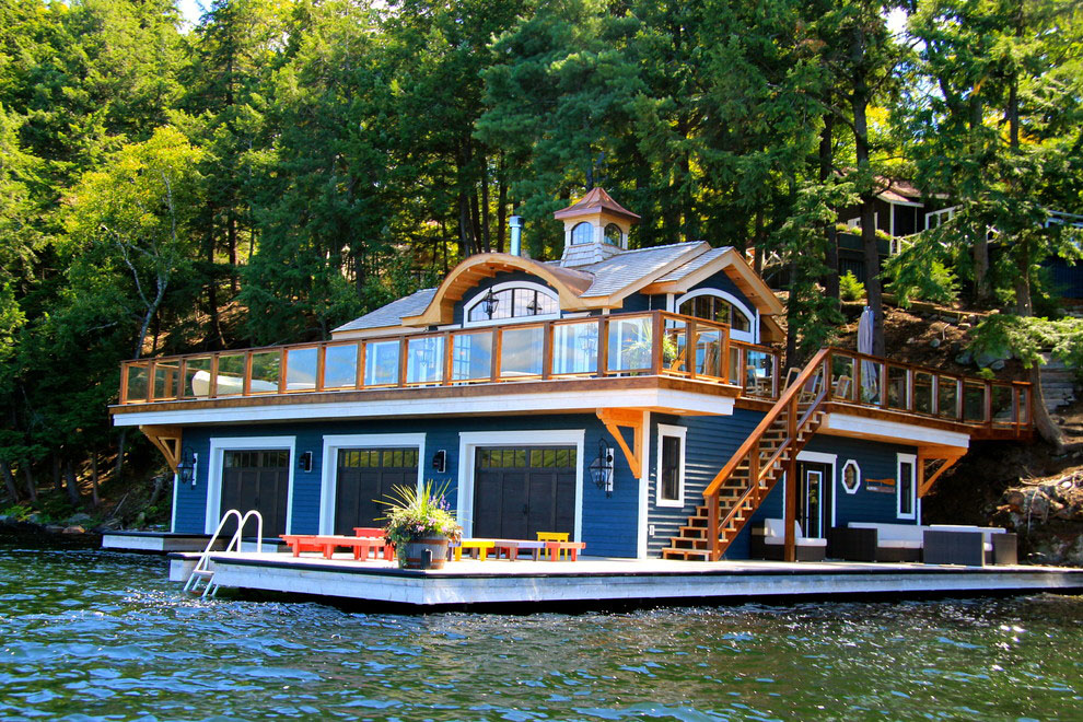Muskoka Lakeside Cottage Boathouse iDesignArch 