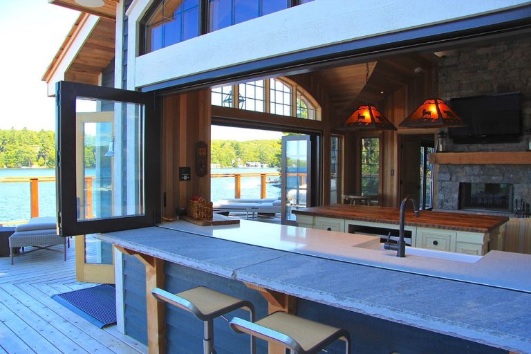 Muskoka Lakeside Cottage Boathouse iDesignArch Interior Design