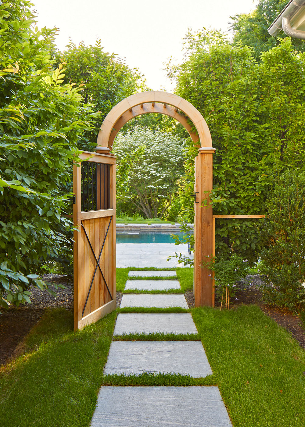 Arched Wood Garden Gate