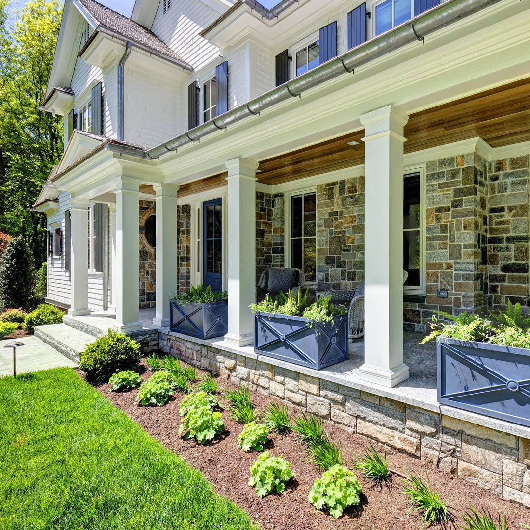 Spacious Farmhouse Front Porch