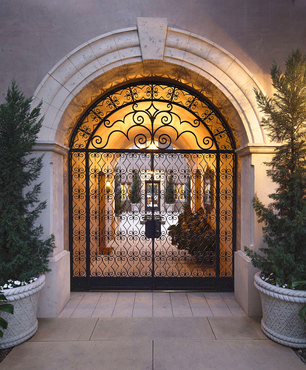 Arched Entrance with Iron Gates