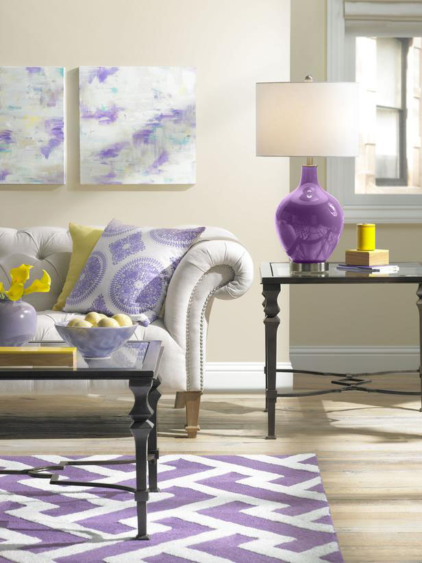 Radiant Orchid Living Room