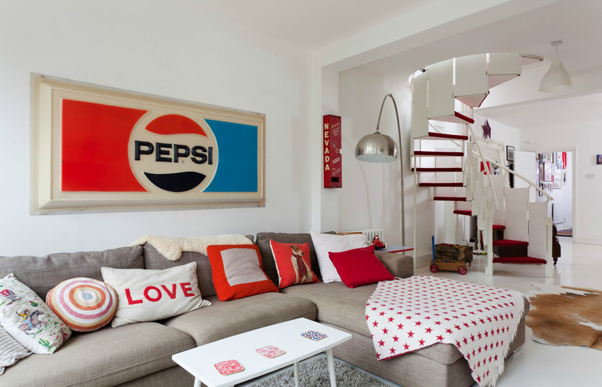 House In Ravenscourt With Red And White Theme Idesignarch