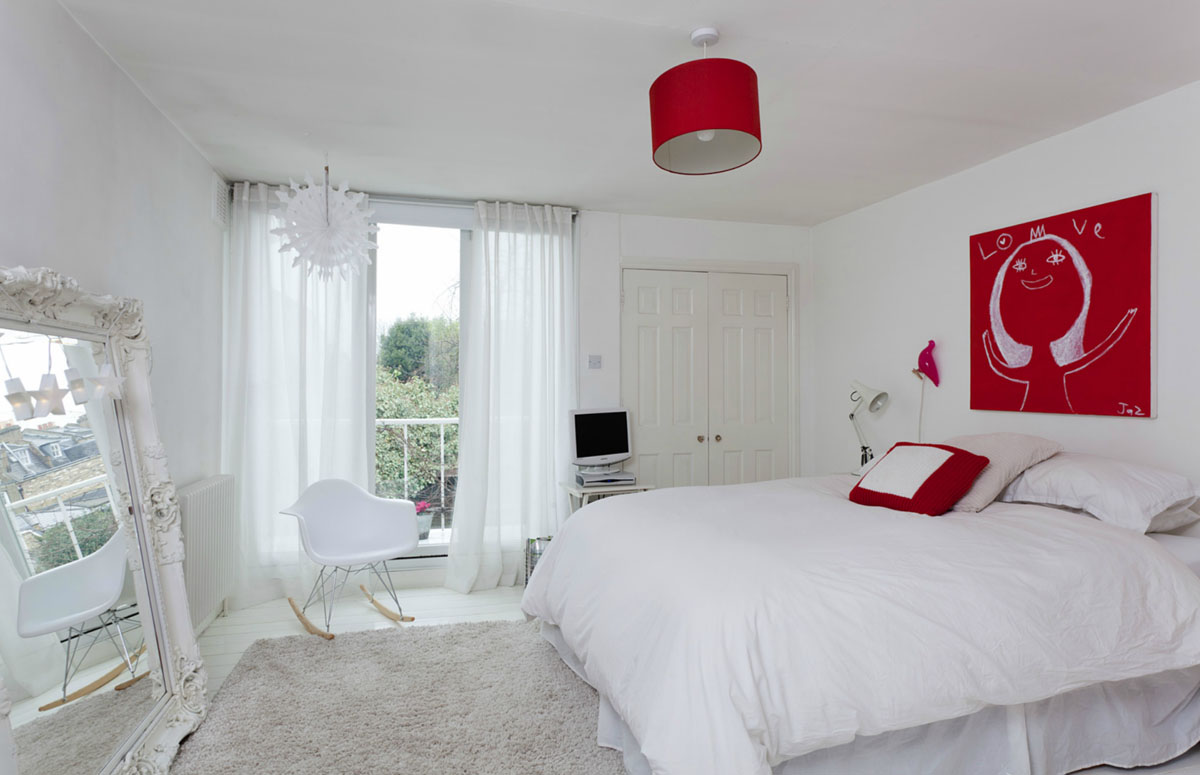 House In Ravenscourt With Red And White Theme Idesignarch