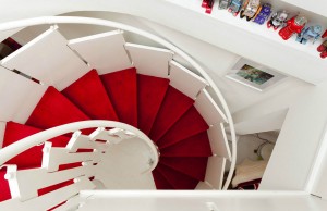 Red Spiral Staircase