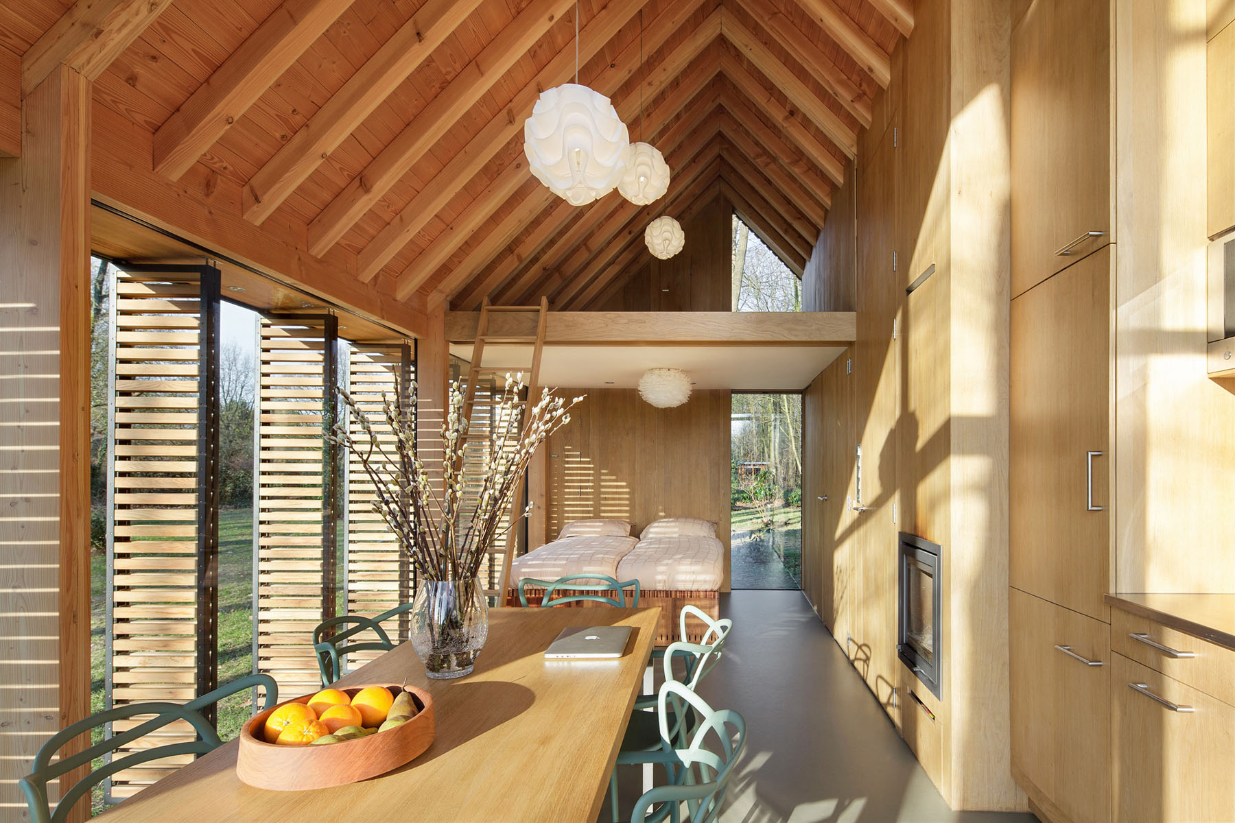 Interior of Tiny Wood Country House