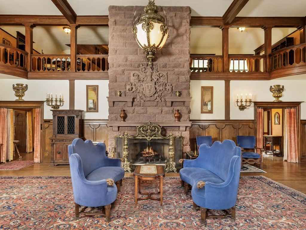 Tudor-Style Mansion Interior Living Room