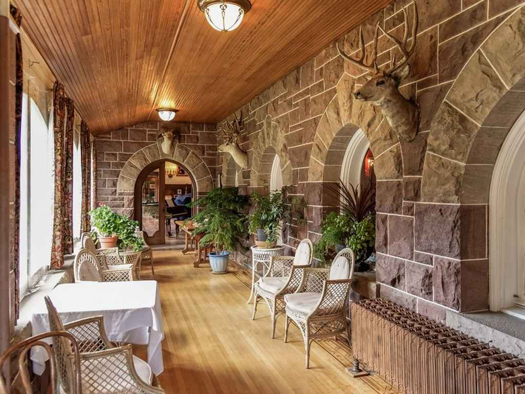 English Manor Castle Interior Stone Arches