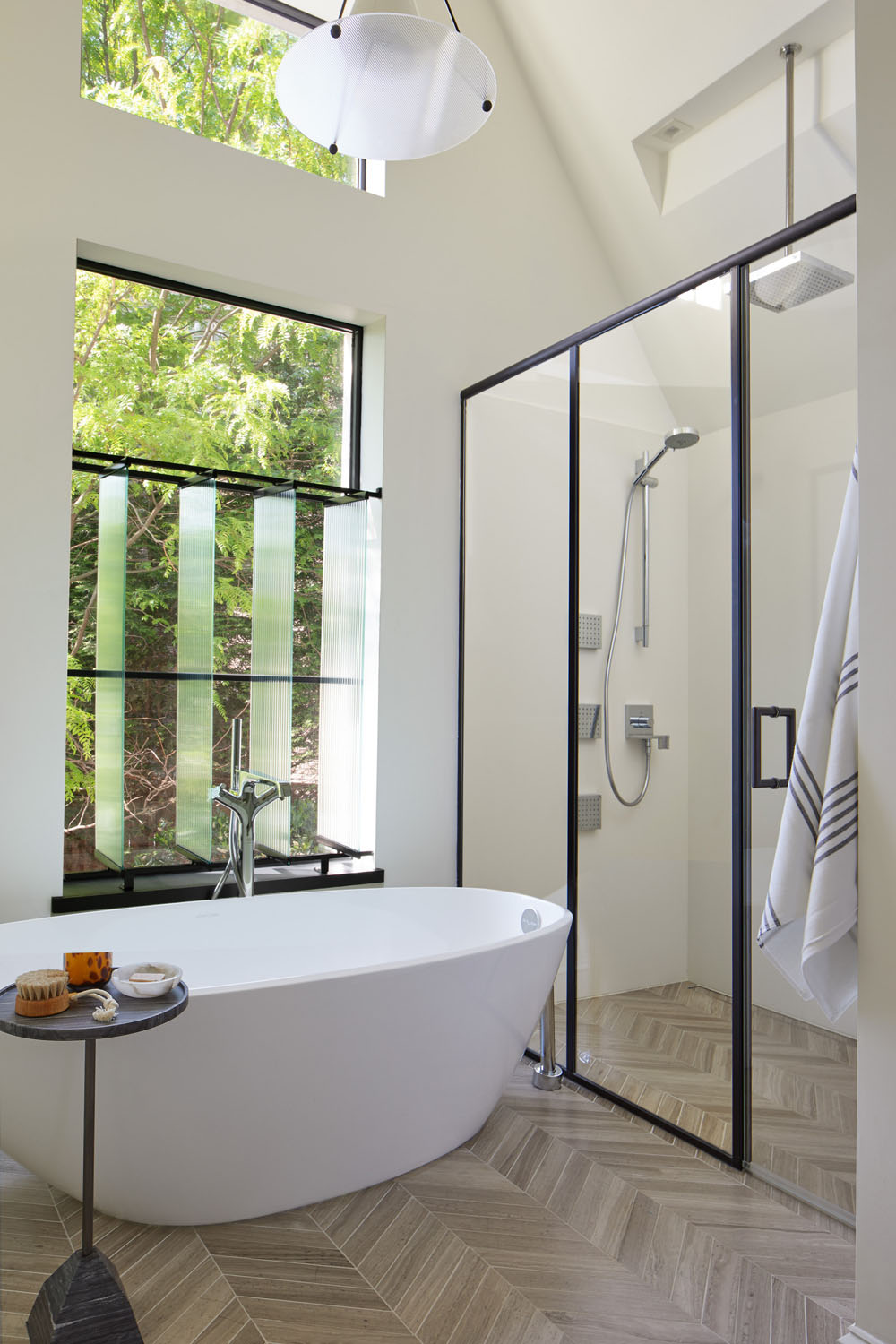 Modern Steel and Glass Bathroom Design