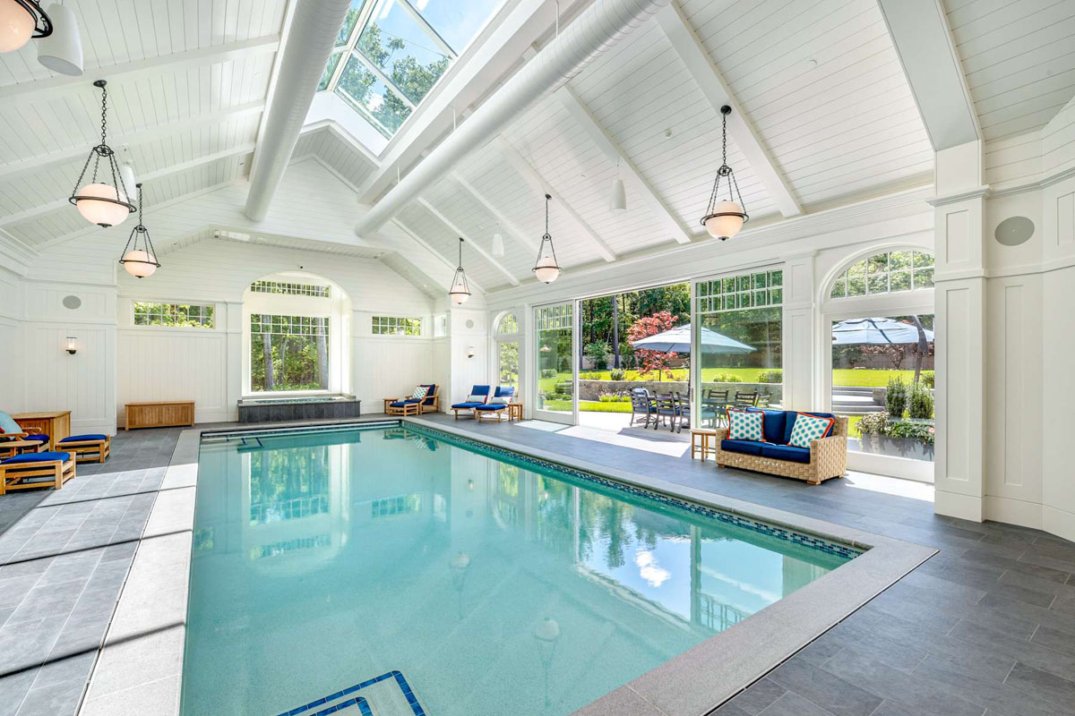 Luxury Home Natatorium with Skylight