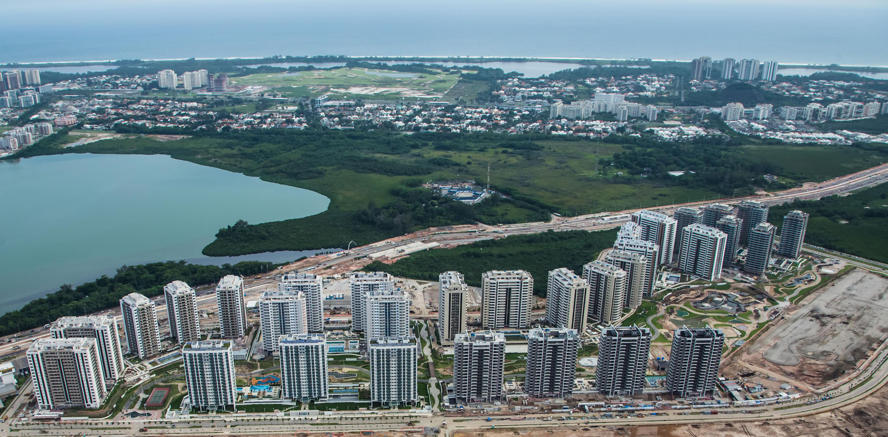 Aerial View of Rio 2016 Olympic Village