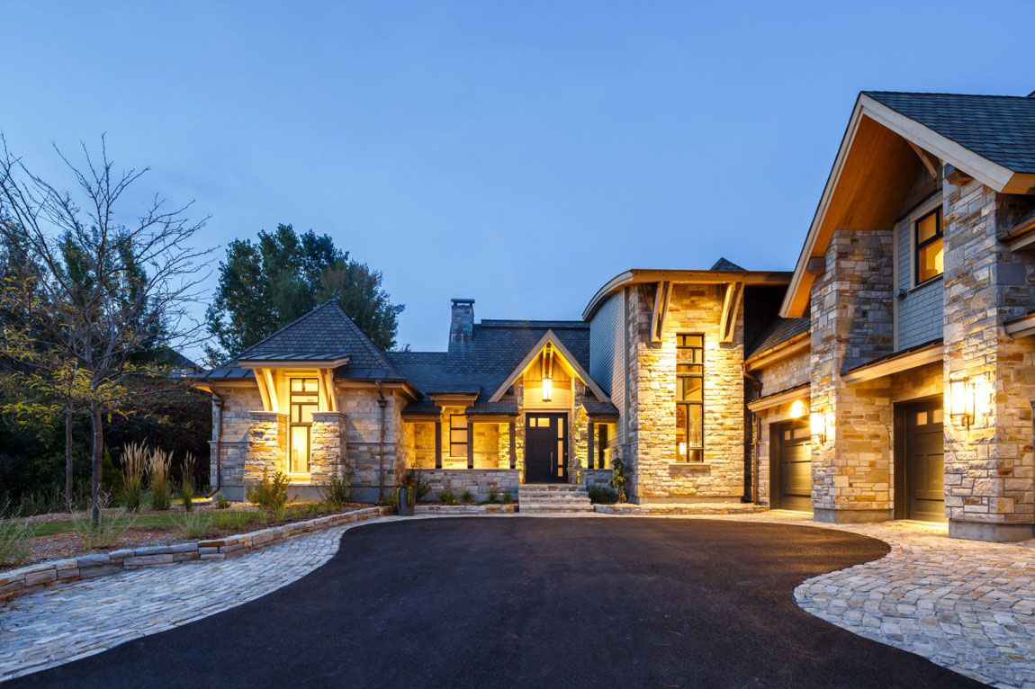 Contemporary Timber Stone House