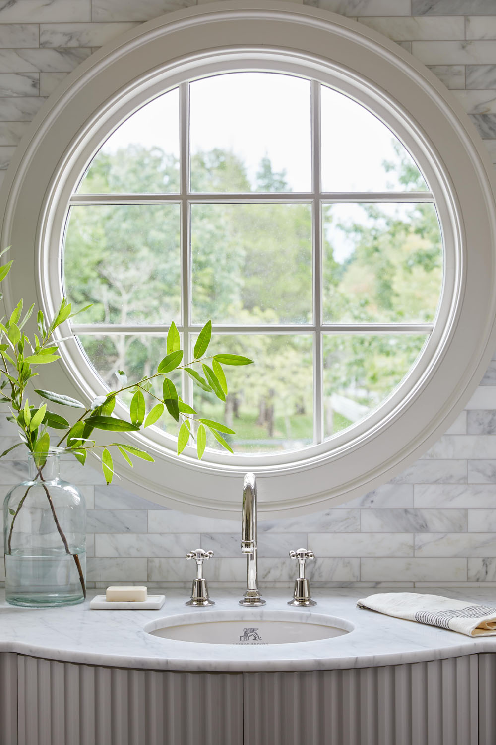 Elegant Round Bathroom Window