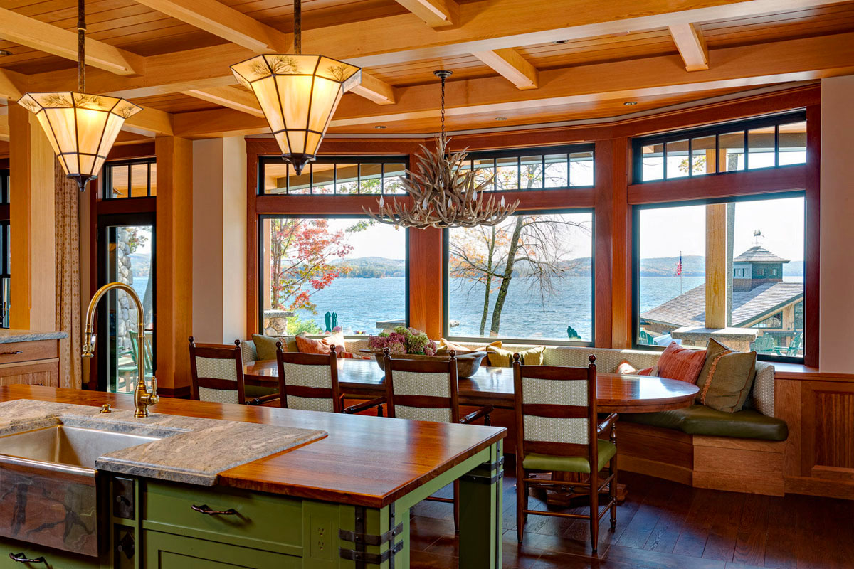 Kitchen with Lake View