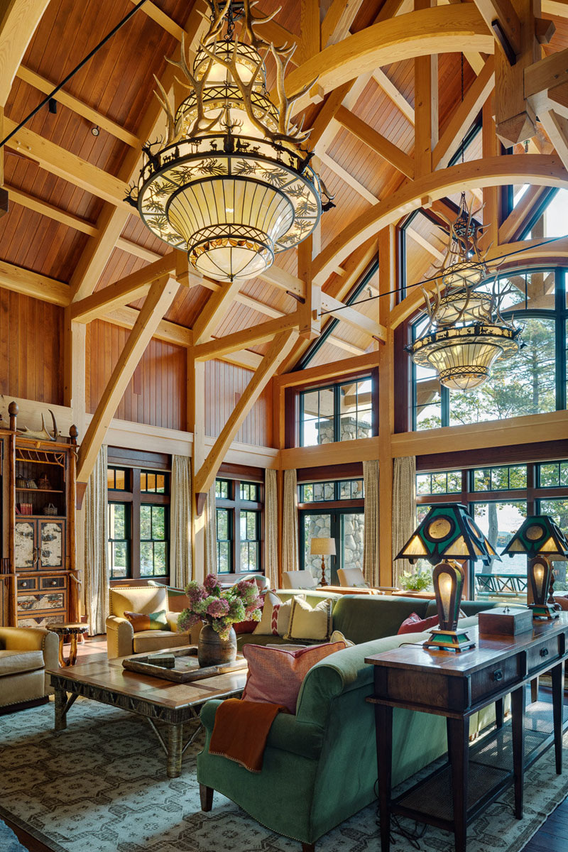 Luxury Timber Frame Lake House with Curved Trusses