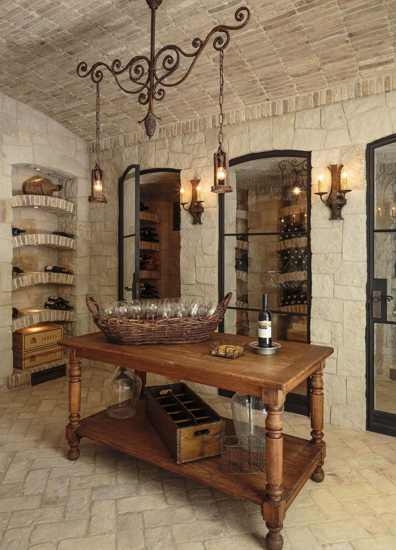 Rustic Stone House Wine Cellar