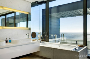 Modern Bathroom with Ocean View