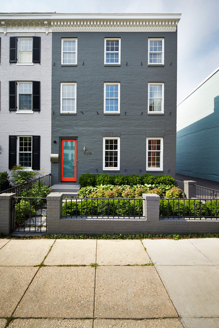 Washington D.C. Row House Renovated Modern Exterior