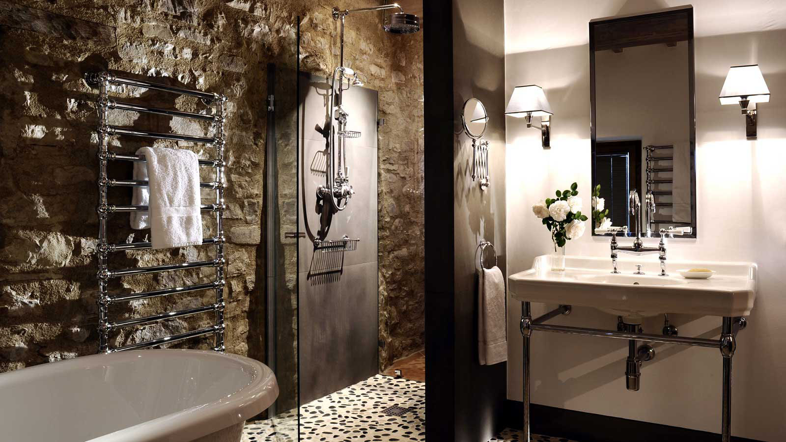 Rustic Stone Bathroom Design