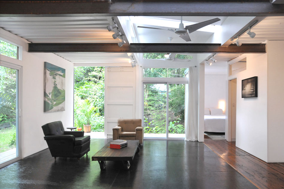 Small House Created From Recycled Shipping Containers