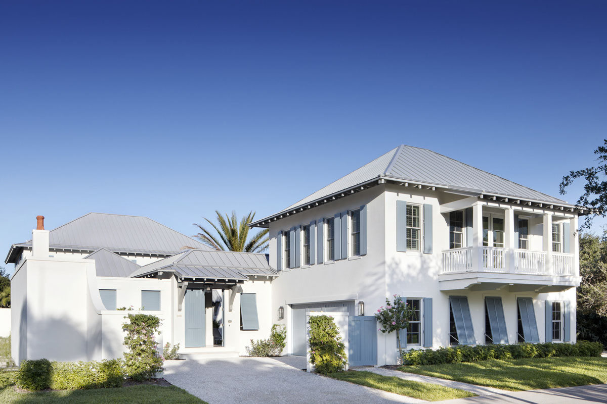 Coastal Modern Home with Shutters