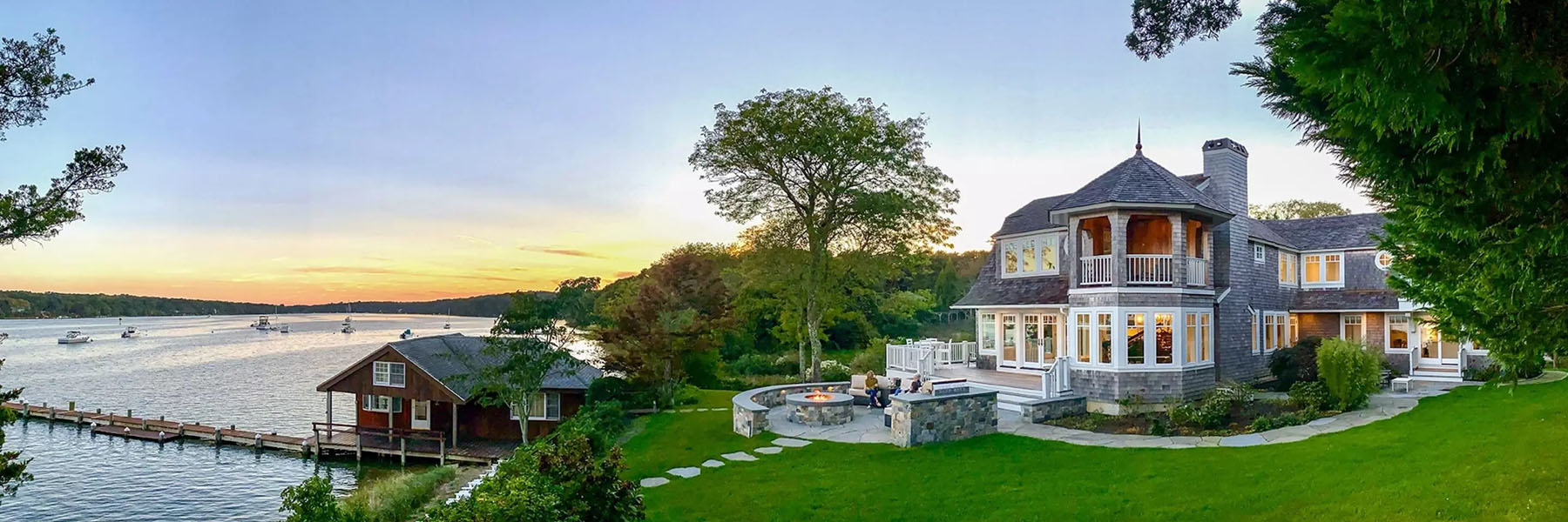 Waterfront Shingle Style Home in a Calming Picturesque Setting