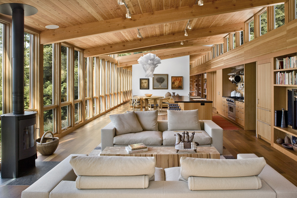 Modern Open Plan Wood House In The Middle Of A Forest IDesignArch Interior Design modern-house-in-a-forest-in-architectural-visualization-ue-marketplace