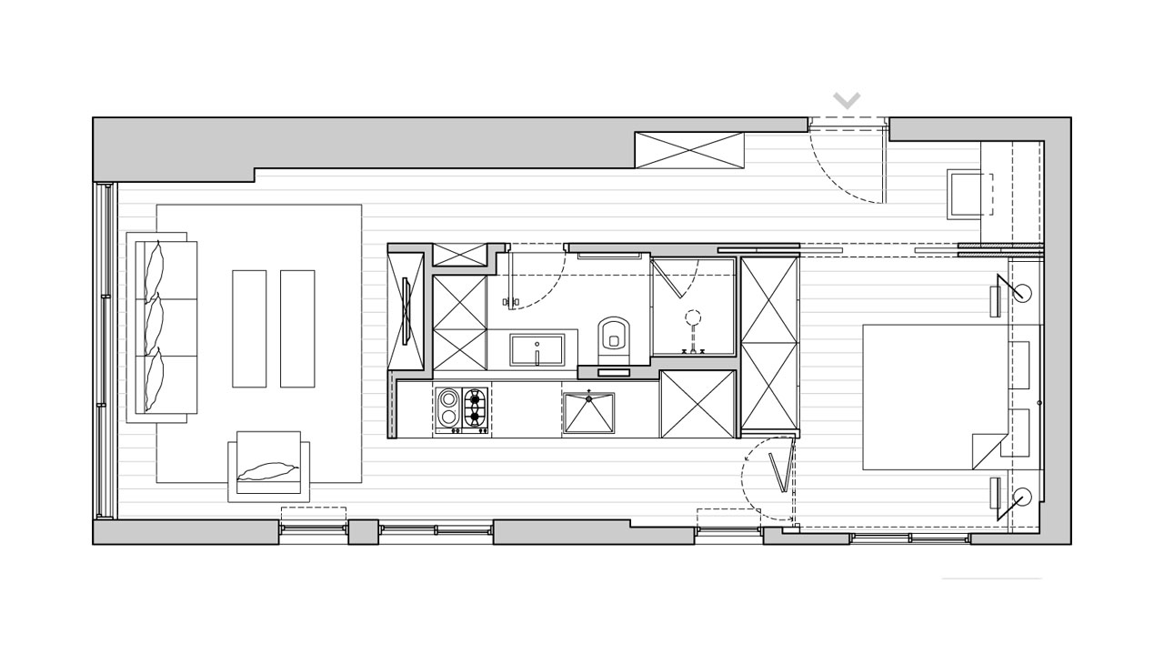 Bachelor Studio Apartment Floor Plan Small Apartment In Tel Aviv With Functional Design Bachelor Studio Apartment Floor Plan Small Apartment In Tel Aviv With Functional Design