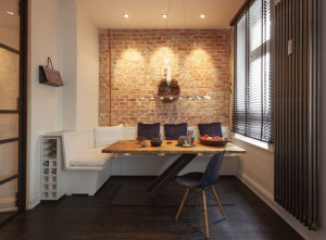 Small Apartment with Exposed Brick Walls
