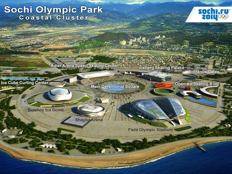 Sochi 2014 Olympics Park Coastal Cluster Map