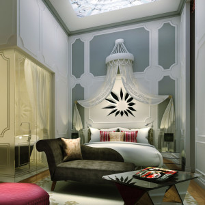 Parisian-style elegance bedroom interior decor