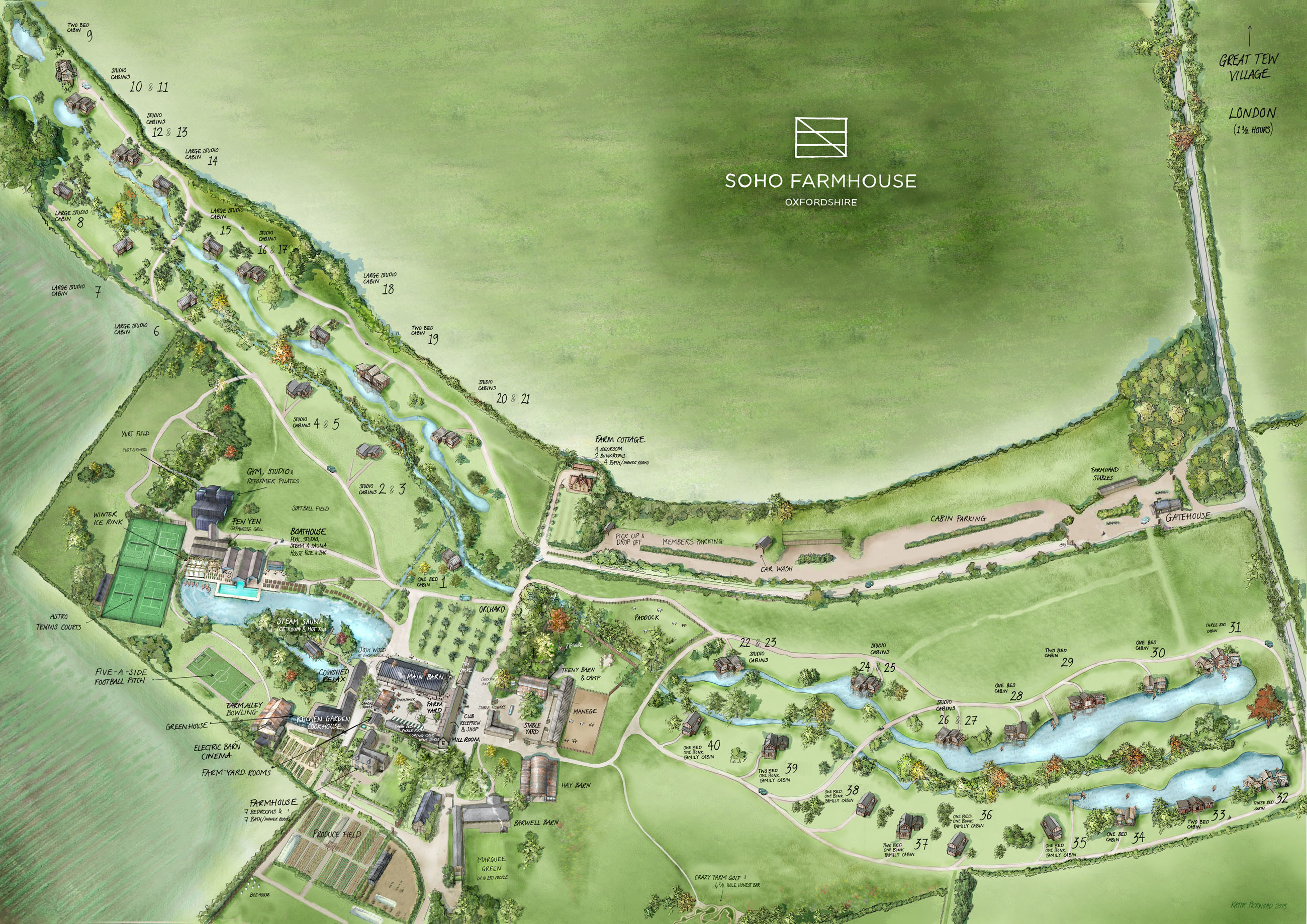 Soho Farmhouse Map