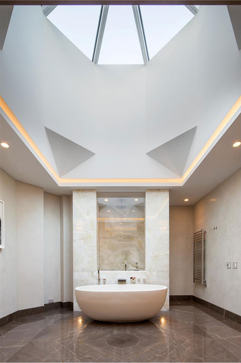 Luxury Bathroom with Skylight