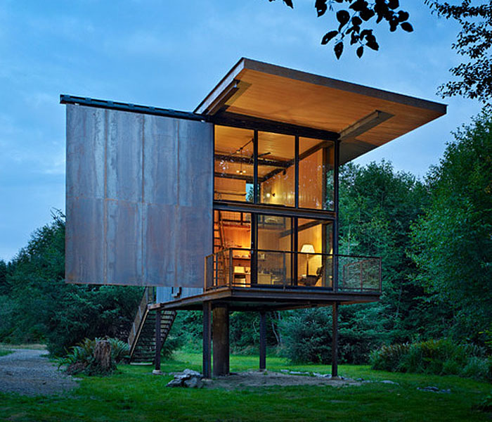 Low-Maintenance Prefab Tiny Steel Country Cabin 