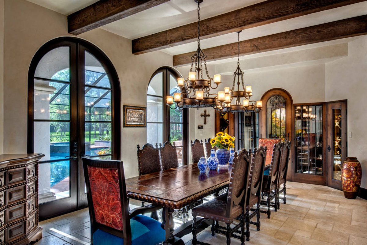 Cypress Wood Beams and Reclaimed Wood Windows