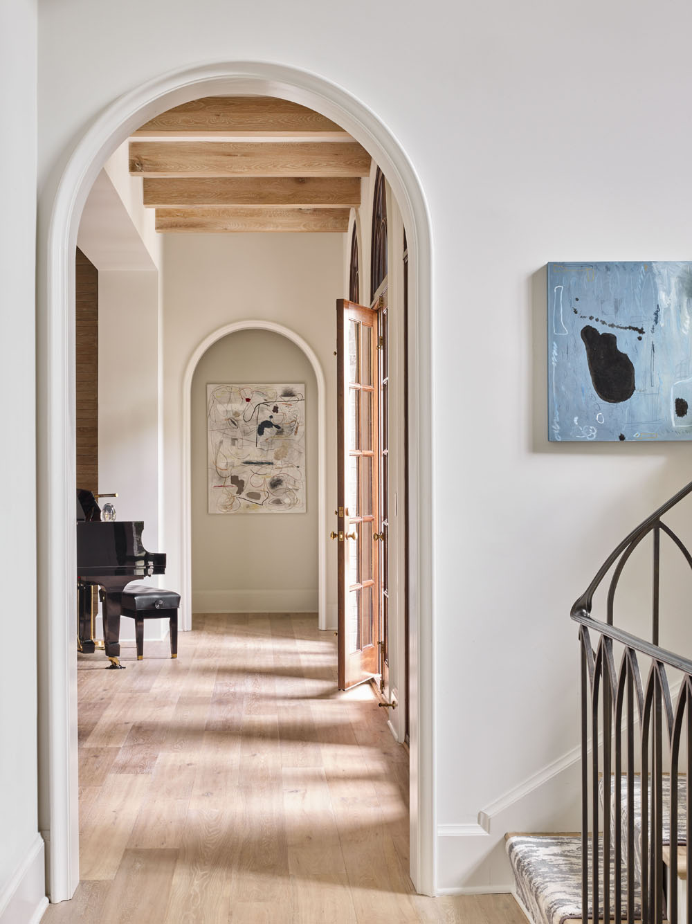 Arched Hallway French White-Oak Flooring