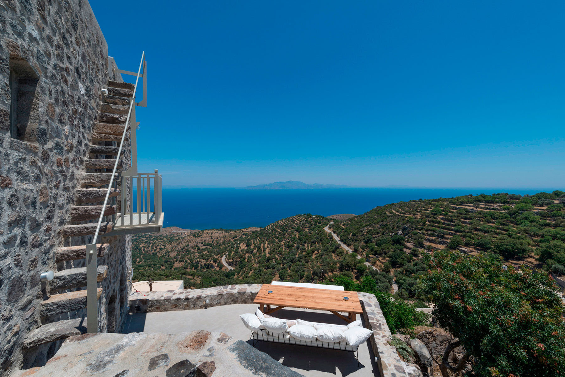 Stone House Terrace on Greek Island  Nisyros
