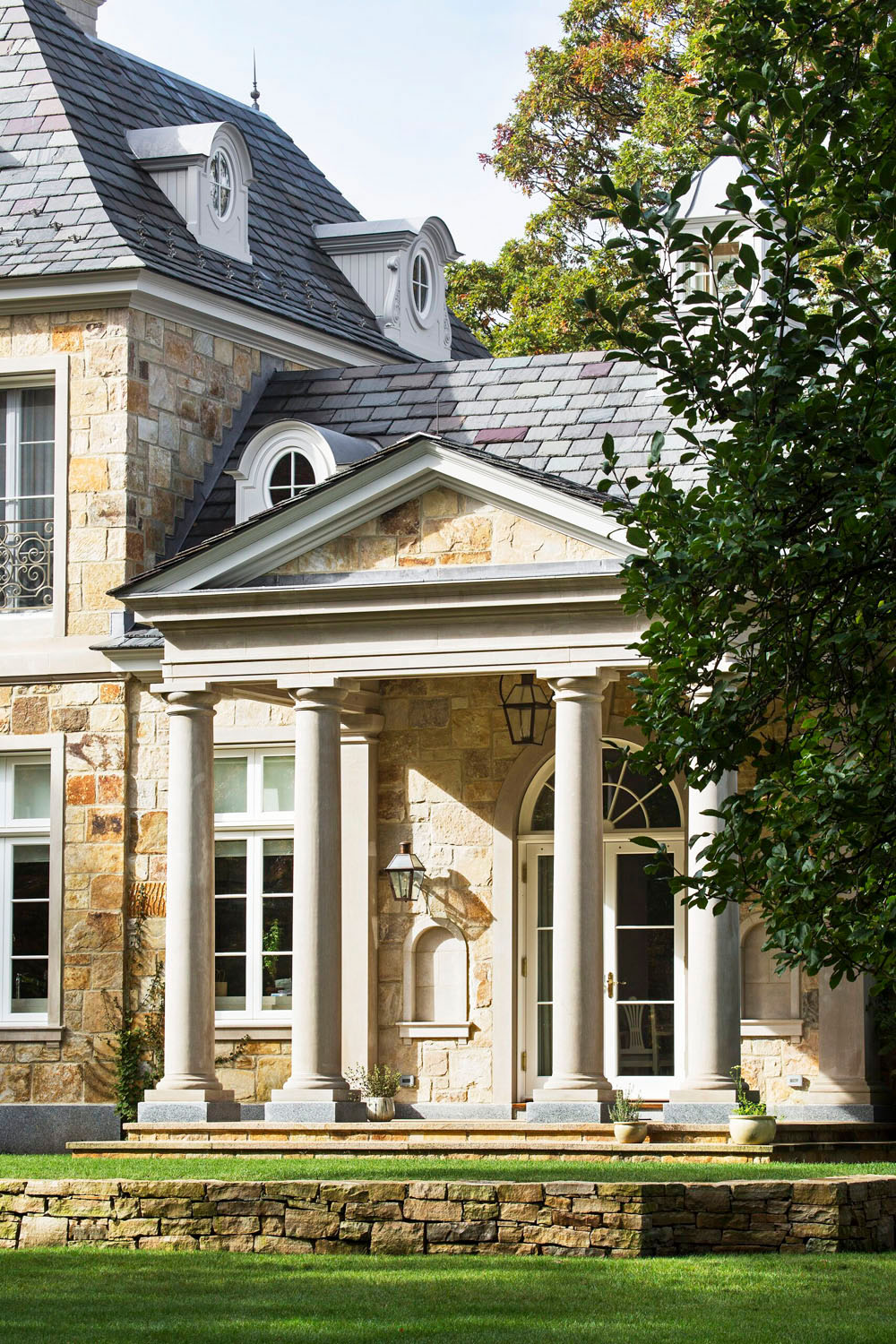 Temple Porch with Doric Columns