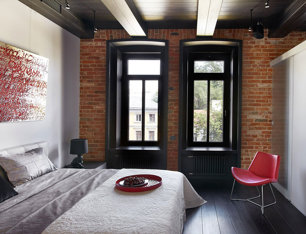 Modern Apartment with Brick Walls