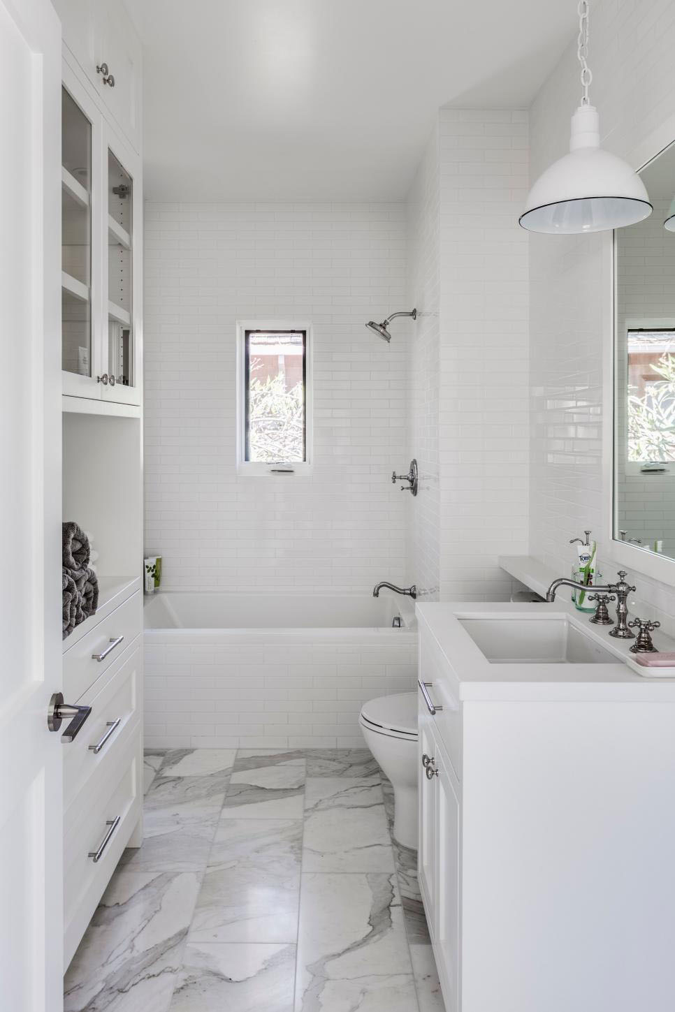 Bright and White Small Bathroom