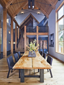 Natural Wood Rustic Dining Table