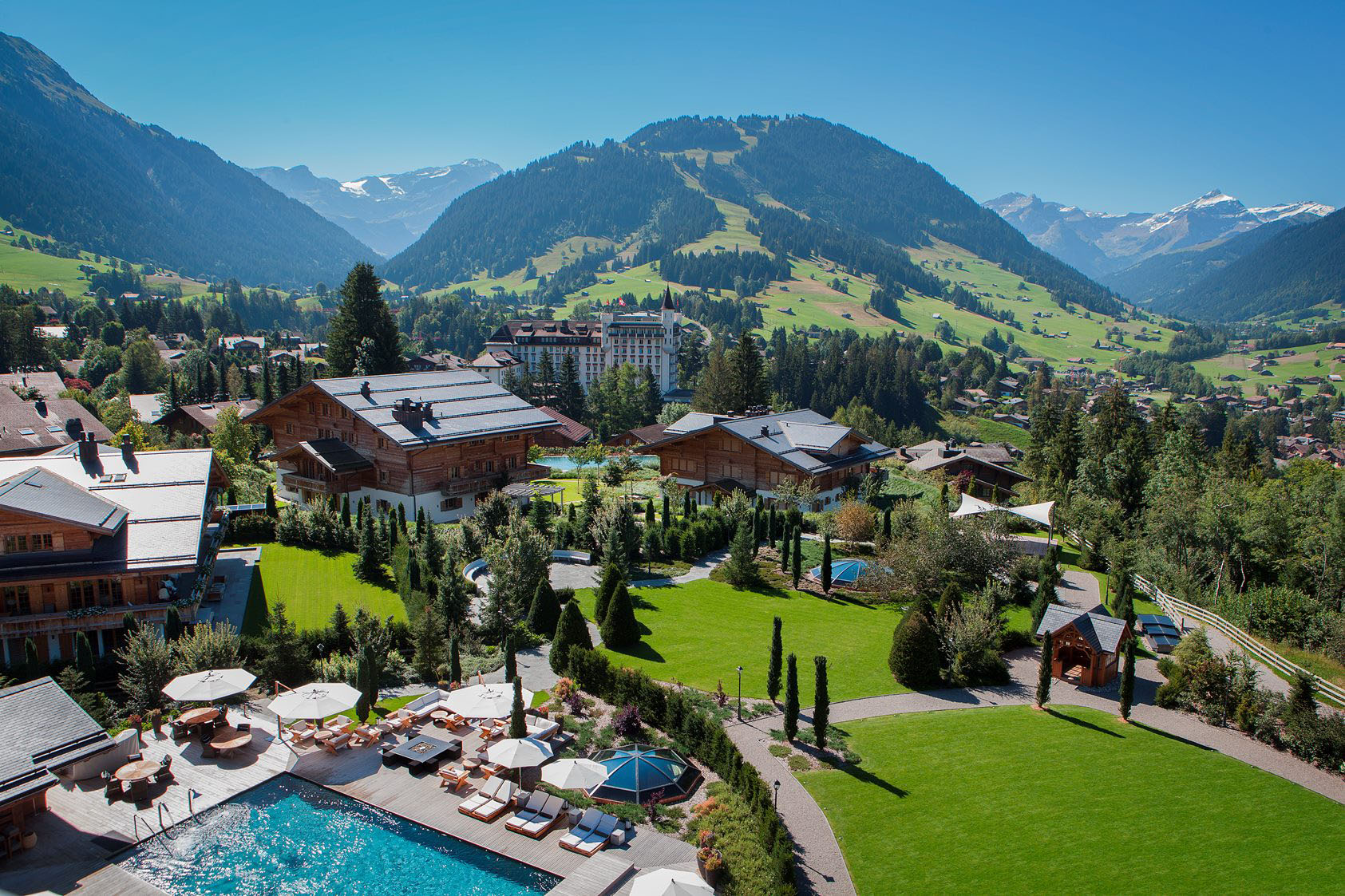 Gstaad Switzerland Alpine Mountain Scenery