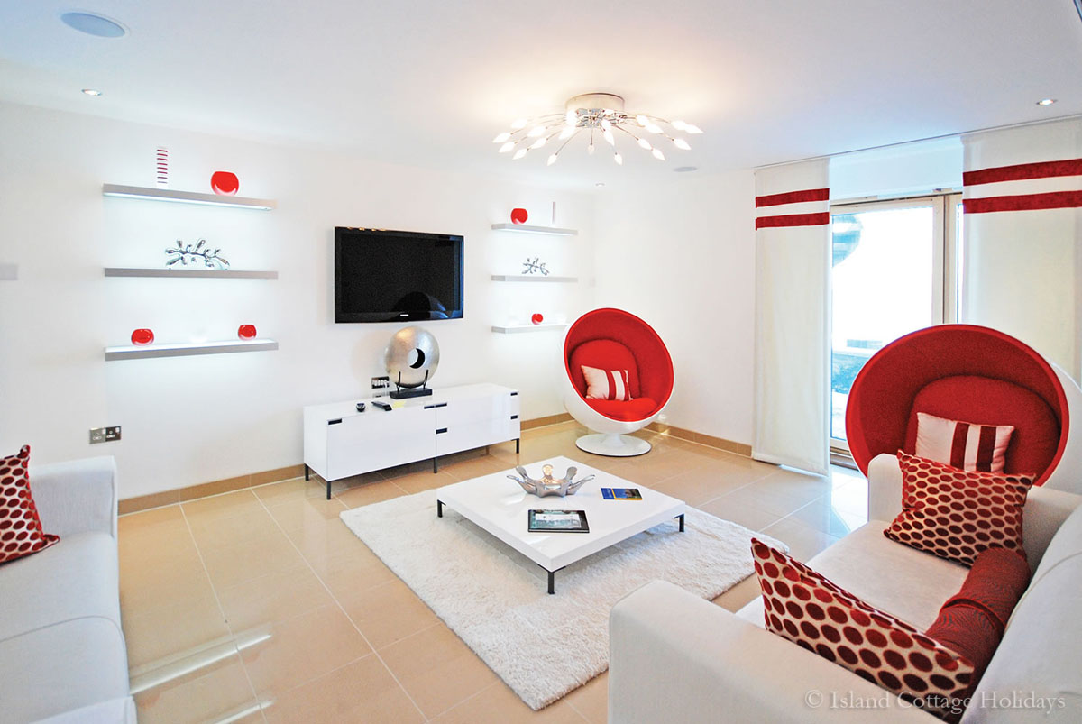 Modern White Living Room