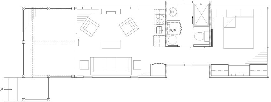 The Wedge Tiny House Floorplan
